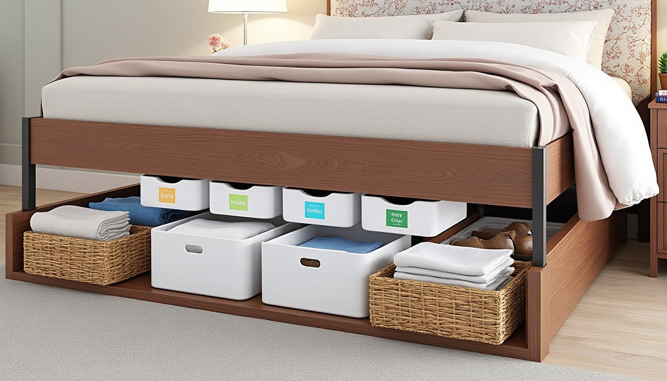 10 solutions pour maximiser le rangement sous un lit