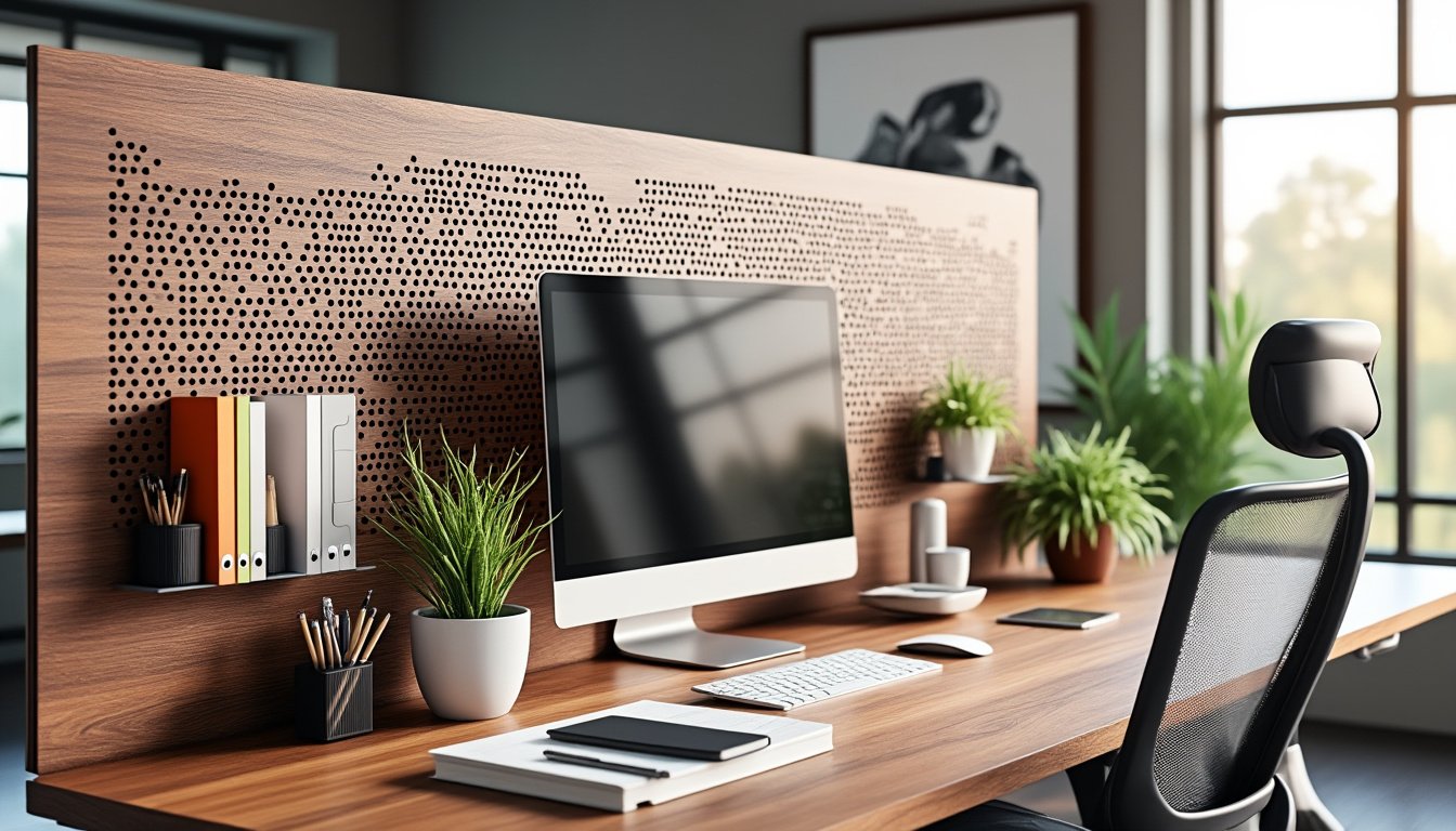 Réaliser un panneau perforé déco pour organiser un bureau