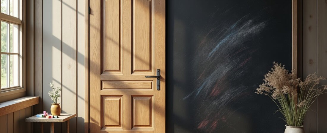 Comment transformer une porte en tableau ardoise ?
