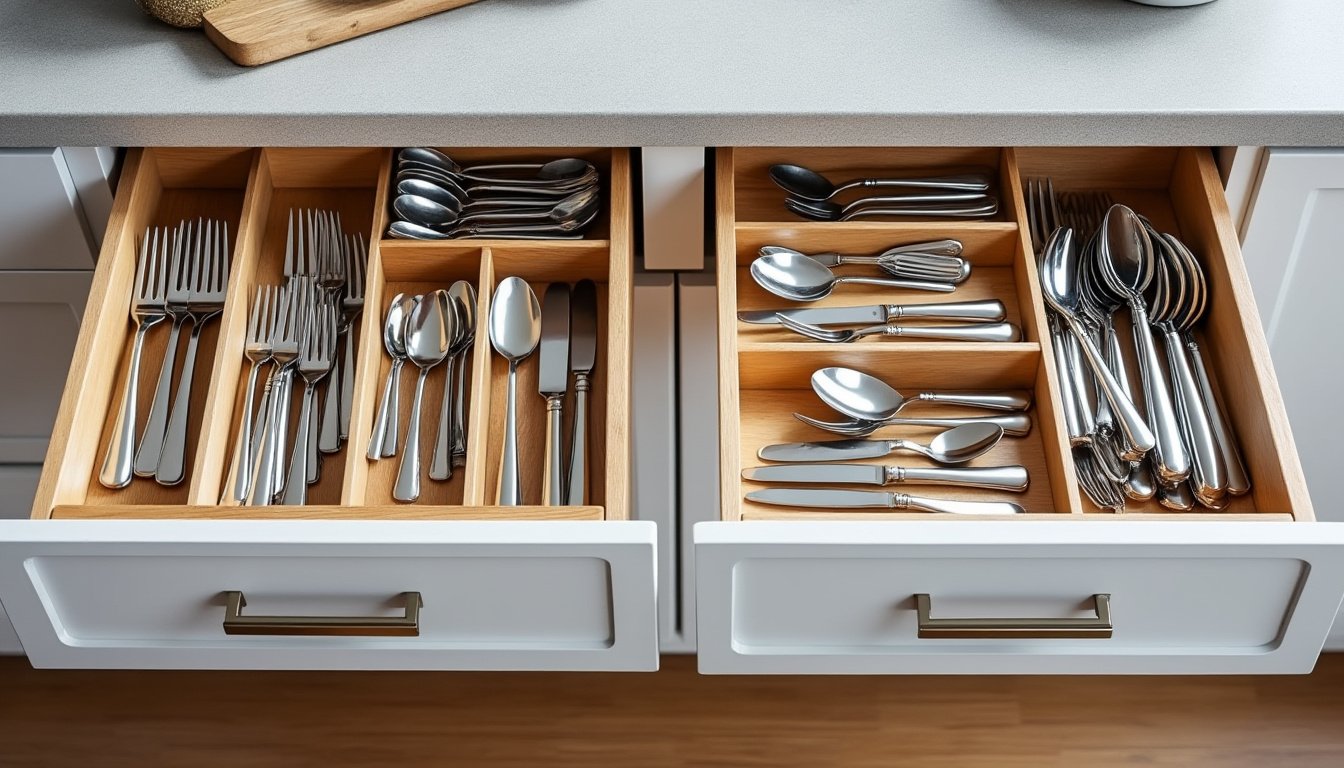 Rangement tiroirs de cuisine : les erreurs à éviter
