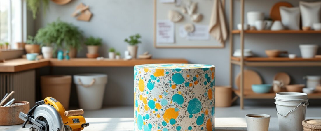 Fabriquer une table d’appoint en terrazzo DIY