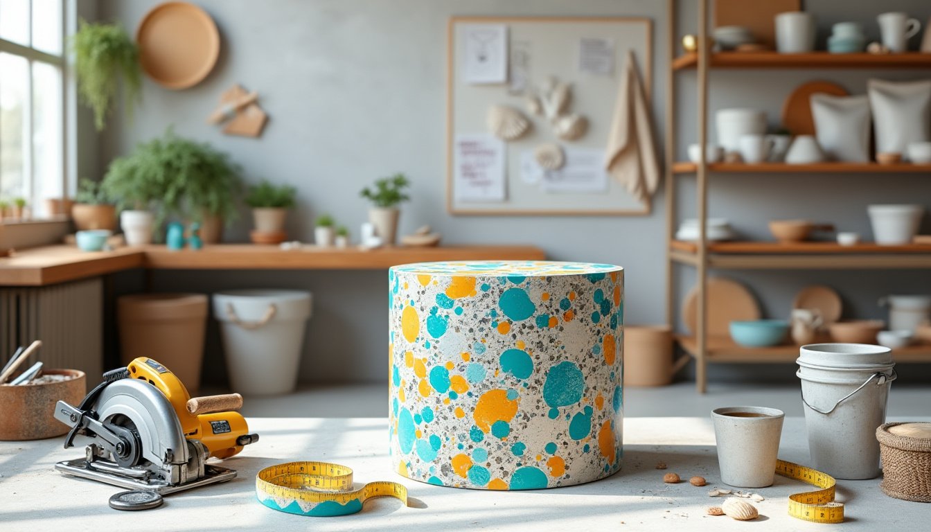 Fabriquer une table d’appoint en terrazzo DIY