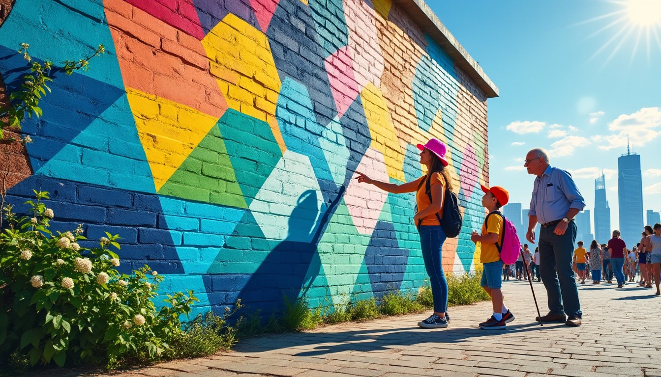 Réaliser une fresque murale géométrique facilement