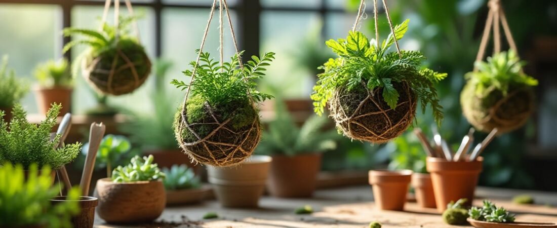 Apprenez à réaliser votre propre jardin suspendu avec la technique du kokedama