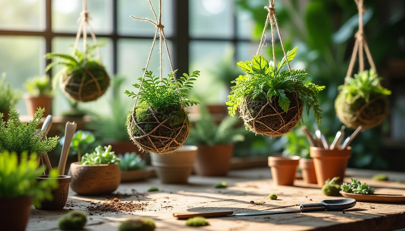 Apprenez à réaliser votre propre jardin suspendu avec la technique du kokedama