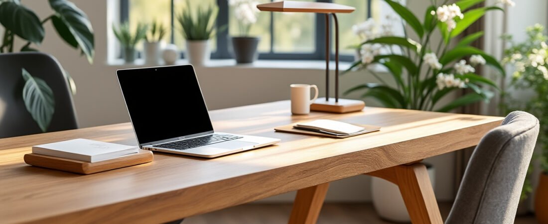 Comment créer un bureau sur-mesure avec des tréteaux et une planche en bois ?