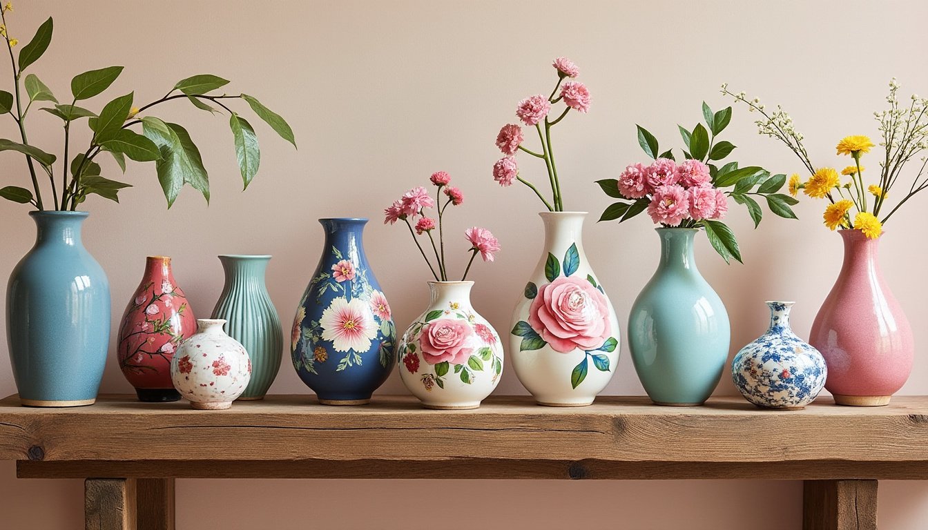 transformez vos vases en verre avec notre guide pour les customiser à l'aide de peinture effet céramique. donnez-leur une touche unique et personnelle qui embellira votre décoration intérieure.